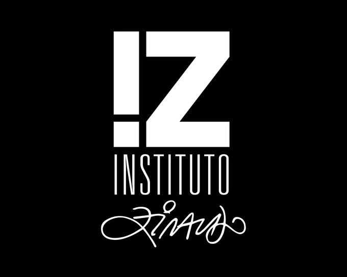 Logo do Instituto IZ, contento as letras I e Z estilizadas e assinatura do Ziraldo